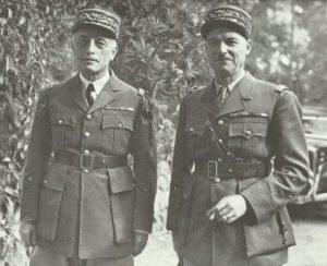 Vichy-French generals Nogues (left) and Juin