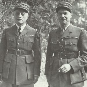 Vichy-French generals Nogues (left) and Juin