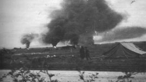 Bone airfield after a Luftwaffe raid. 