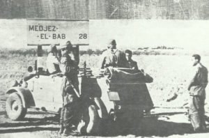 German paratroopers on their way to Medjez-el-Bab in Tunisia