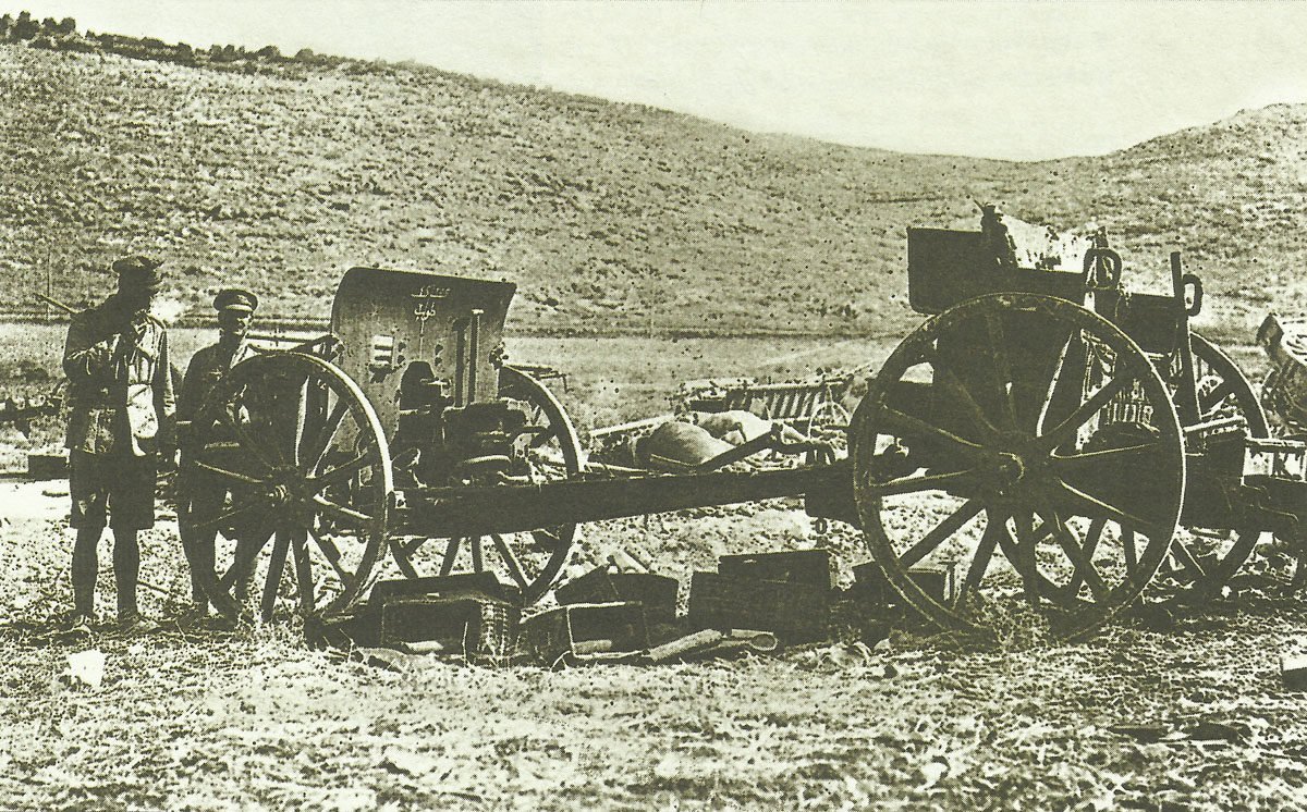 abandoned Turkish field gun in Palestine