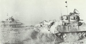  Infantry tanks Valentine on the advance at Ghazala