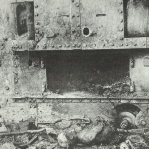 by artillery destroyed tank