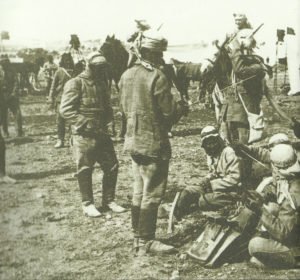 Turkish cavalry in a camp near Jerusalem