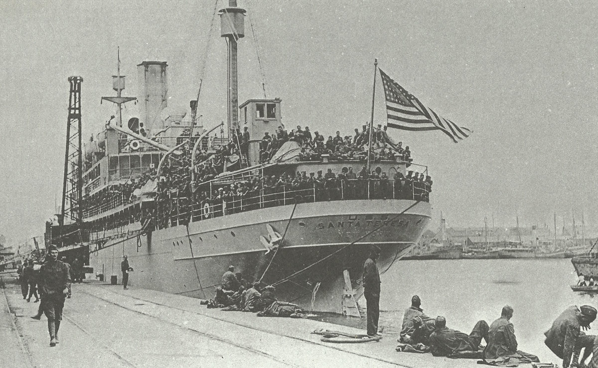 US troopship in France