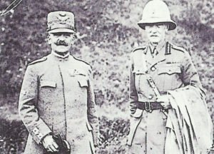 General Diaz with a British divisional commander 