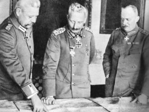 Hindenburg, Emperor Wilhelm II and Ludendorff 