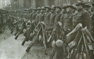 US troops with Springfield rifles 
