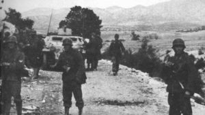 German infantry and APCs  Kasserine Pass