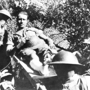 wounded British soldier on the Arakan Front