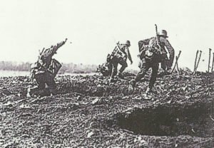 Assault of German infantry