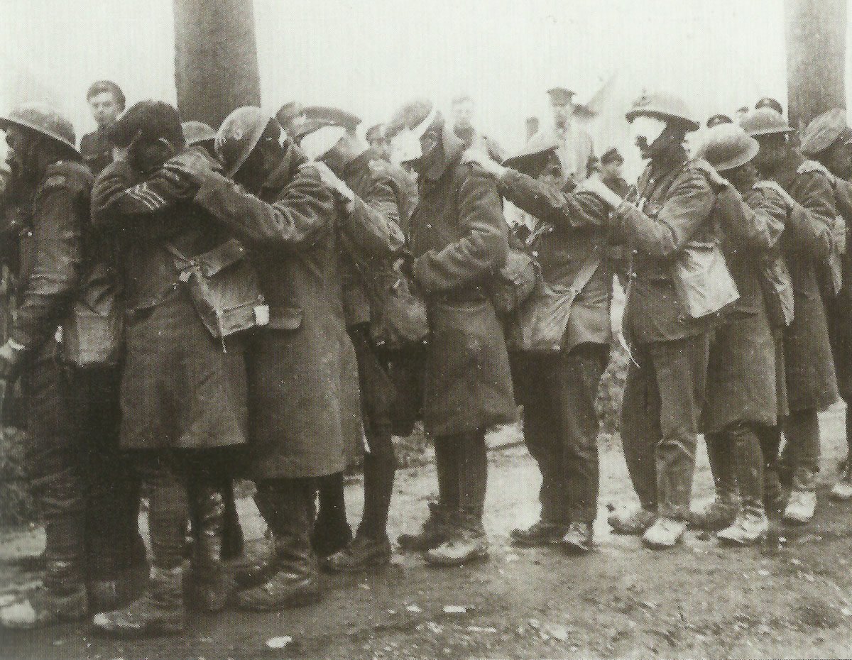 British troops blinded by gas