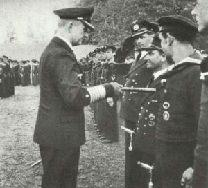 Admiral Doenitz with members of a U-boat crew