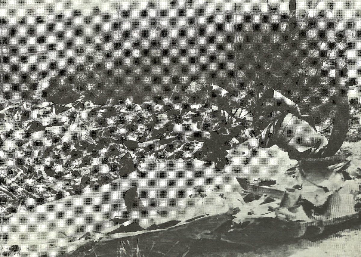 wreck of a shot down RAF Stirling