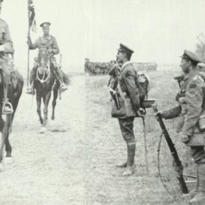 Haig, is inspecting Canadian troops