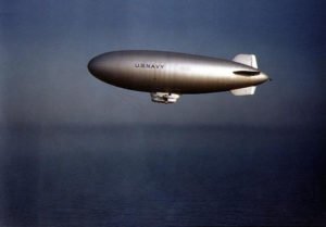 US Navy patrol airship K class 'Blimp'