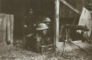  Vickers machine-gun is hidden in farm building