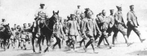 French cavalry with German PoWs