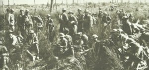 US infantry with French officers Argon forest