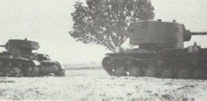 knocked-out KV-2 and T-26