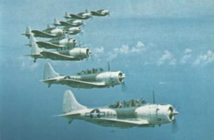 SBD Dauntless dive bombers