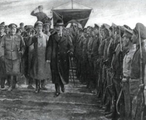 Trotsky inspects a Red Rifle Division