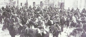 Italian cavalry enters Trento