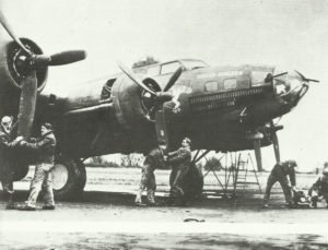 B-17F with the name 'Hells Angles'