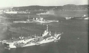 British fleet as it arrived at Trincomalee on Ceylon