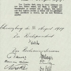 preamble to the final constitution of the German Reich