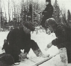  partisans at a rail blast