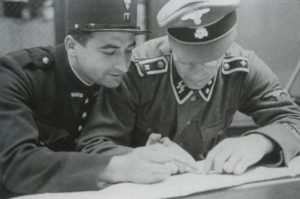  French policeman and an SS-Oberscharführer 