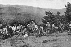 Czechoslovak troops in combat against the Hungarians