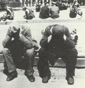 unemployed, demobilized men in Berlin
