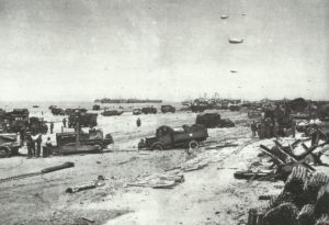 supplies Normandy beach