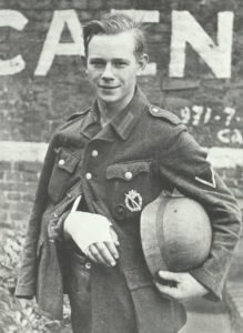 Wounded young German soldier in Caen