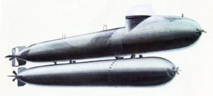 The midget submarine 'Neger' or 'Marder'
