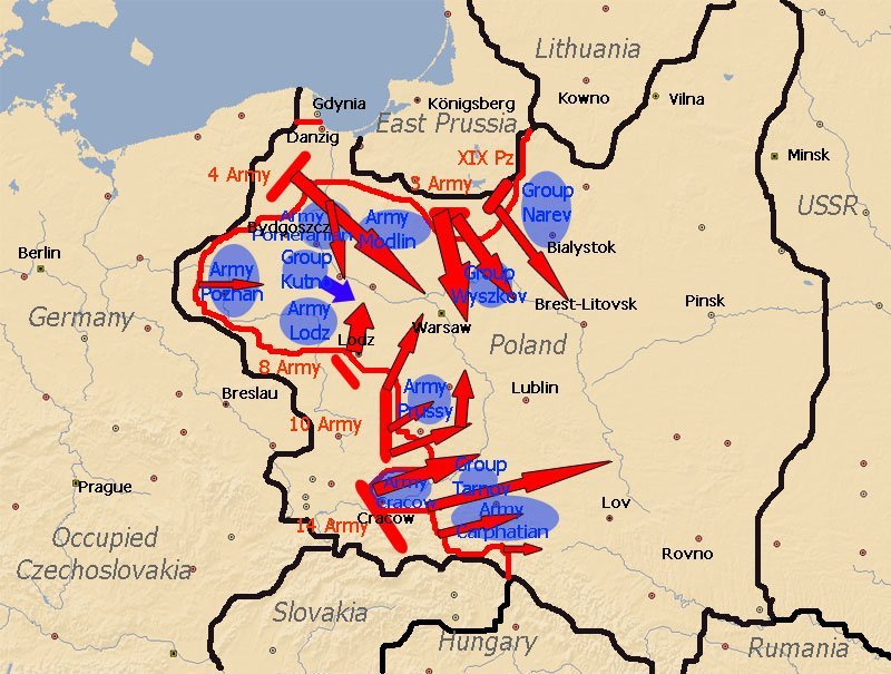  Map from the campaign in Poland