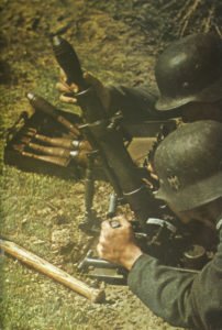 German 5cm mortar in action