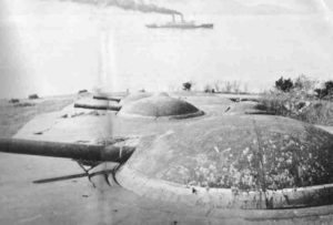 artillery domes at the port of Tsingtao