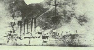 light cruiser 'Dresden' in Mas a Fuera in March 1915