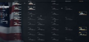 American research tree of WoWs
