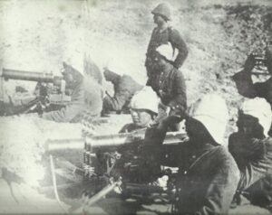 Turkish machine-gunners on the Gallipoli