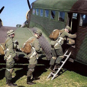 paratroopers board a Ju 52