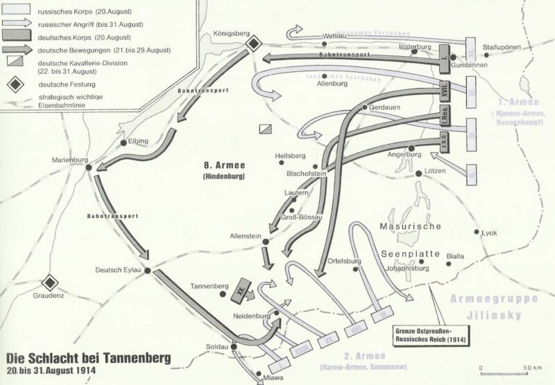 Tannenberg battles map